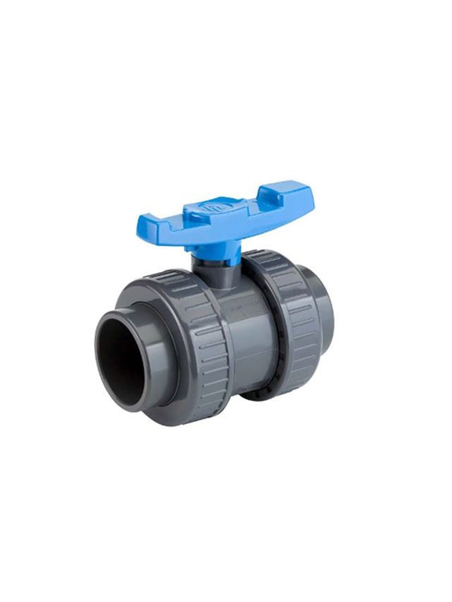 Evolution Aqua Double Union Ball Valve (Blue Handle) West Midlands Koi