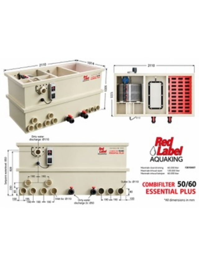 AquaKing Red Label 50/60 combi drum filtration system for koi ponds