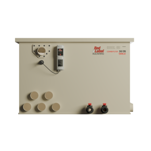 "AquaKing Red Label 35/40 Combi Filter – professional drum filter with 80W UVC unit for large koi ponds"