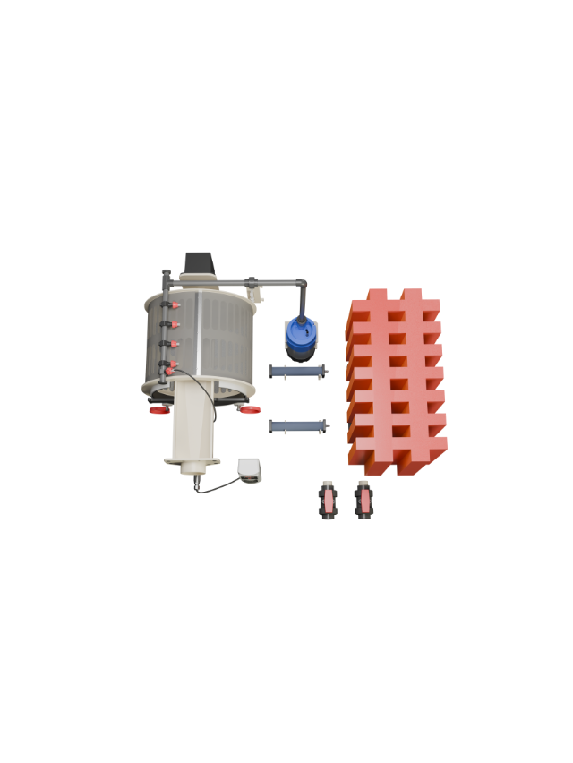 "AquaKing Red Label 35/40 Combi Filter – professional drum filter with 80W UVC unit for large koi ponds"