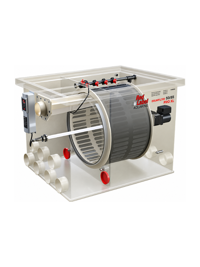 AquaKing Red Label 50/55 PRO automatic drum filter system for koi ponds