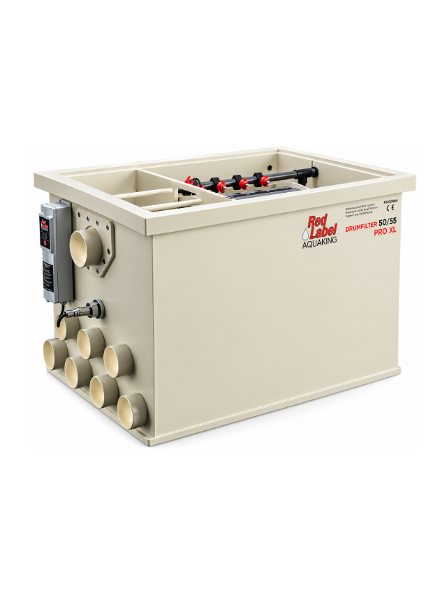 AquaKing Red Label 50/55 PRO automatic drum filter system for koi ponds