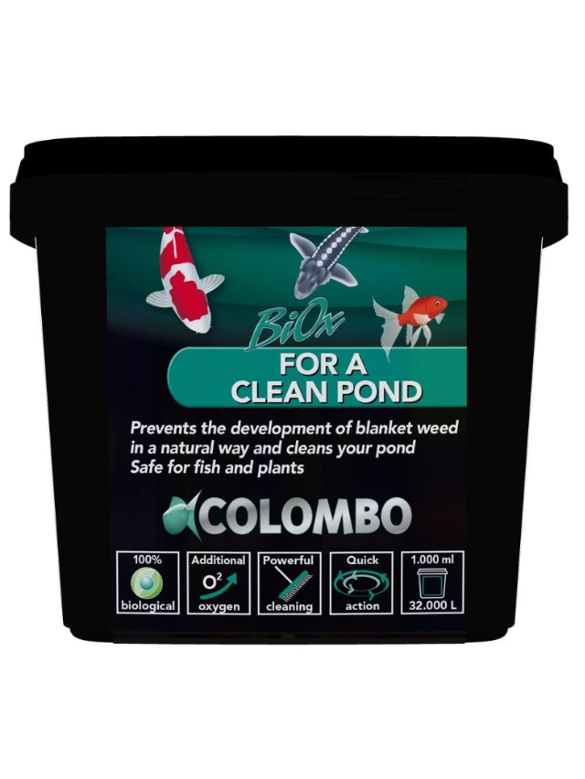 Colombo BiOx pond treatment for koi ponds and blanket weed control
